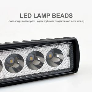6 LED Car Work Light High Bright Spotlight Universal Offroad Automobile Truck Driving Fog Headlights DRL Driving Lamp 12V