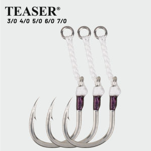 TEASER 3PC HK044 Sea Fishing Heavy-Duty Iron Plate Hook High Carbon Steel Corrosion-Resistant Large Fish Auxiliary Hook