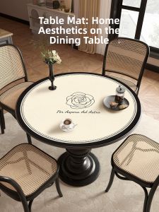 HOUGOUXIANG | Waterproof Oil-Resistant Heat-Resistant Round Tablecloth
