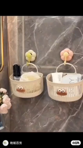 Combo 2c Giỏ Treo Tường Đa Chức Năng Cho Nhà Tắm  Nhà Bếp Gió Đựng Đồ Meme Xinh Xắn Dễ Thương