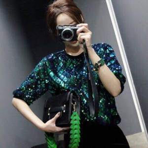 เสื้อยืดแขนสั้นลายกระดูกปลา ทรงหลวม สำหรับผู้หญิง สไตล์เกาหลี ฤดูใบไม้ผลิ 2023 เสื้อผ้าทำงาน ผ้าผสมสแปนเด็กซ์