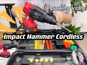 MANSOON cordless rotary drill battery hammer drill 26 mm 3-systems impact drill 2 Li-ion batteries free 7 pieces of equipment