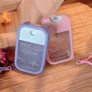 DTW Refreshing Hand Sanitizer Pocket Travel Size Natural Pure Essential Oils Antibacterial Clear Bottle with case 45ml