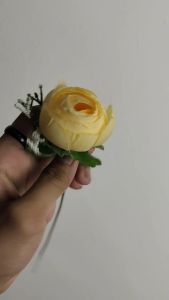 COD 1 PCS BUNGA KUNCUP ROSE BOLA ARTIFICIAL - BUNGA DEKORASI PELAMINAN - IMPORT