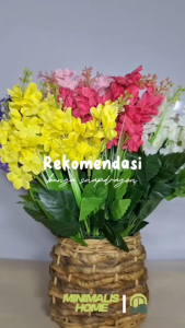 Bunga Plastik Lavender Bunga Artificial Snapdragon Tanpa Pot