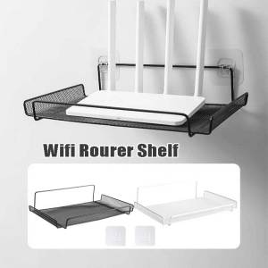 Wall Mounted Wifi Router Shelf Punching Free TV Set-Top Storage Rack For Living Room