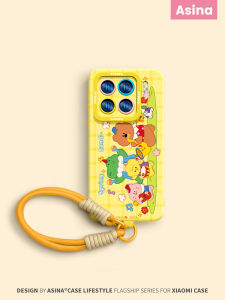 Ultra-Thin Liquid Silicone Phone Case for Xiaomi 17Pro Max Womens Full Cover Protective Shell Cute Animal Band Design Redmi K60