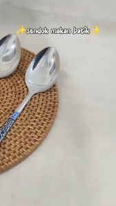 KUKE Peralatan Makan Sendok Motif Batik Stainless 1Lusin Kitchen / Berkualitas Anti Karat Tahan Lama