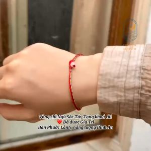 Vòng Tay Ngũ Sắc Tây Tạng Trì Chú - Vòng Tay Chỉ Đỏ May Mắn Phong Thủy Hanmade cân bằng ngũ hành có khóa cài