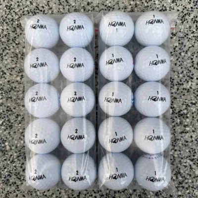 Túi 10 quả bóng golf HONMA màu trắng độ mới 90% (có vết xước)