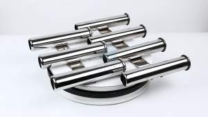 Marine Stainless Steel Mirror Polished Boat 3/4 Tube Clamp on Fishing Rod Holder