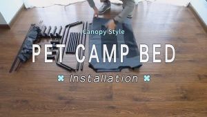 Elevated dog&cat camp bed breathable Oxford cloth Katil kem kucing yang tinggi kain Oxford yang boleh bernafas