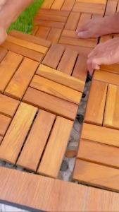 Decking Tile Jati - Decking Tile Paket Bundling 20pcs/Lantai kayu