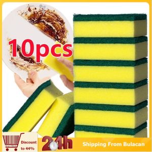 10pcs Magic Sponge Loofah Cleaning Kitchen Cleaning Dishwashing Sponge Block Magic Sponge