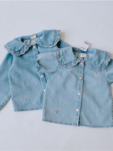 Girls Pure Cotton Thin Soft Short Sleeve Doll Collar Shirt Children Casual Cute Versatile Top Breathable Lightweight Cotton Tee