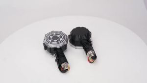 KEVANLY | 1Pair Motorcycle LED Rotating Gear Turn Signal Light With Projection Function Eagle Arrow Sequential Flowing Indicator Lamp