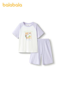 balabala Children Pajama Set For Boy And Girl Home Clothing Little And Big Kids Air Conditioning Clothing Cool Antibacterial