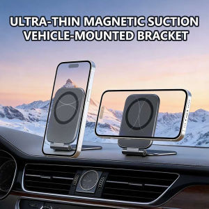 Car Magnetic Phone Holder Foldable Magnetic Phone Holder For Car Foldable Strong Magnetic Car Phone Holder Dashboard Cell Phone Stand For Car Mount Magnetic Cellphone Holder Magnetic Suction Phone Holder For Cars Phone Car Holder For Car