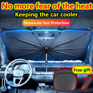 {Malaysia 2024 New Model}Car Sunshade Umbrella Windshield Retractable UV Reflection Auto Sunshade Cover Front Window Sun Protect