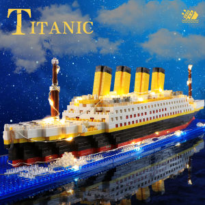 Titanic Building Blocks Set Miniature Building Blocks Titanic Toys Cruise Ship Toy Model DIY Educational Toys Gifts for Teens and Kids 1878 Pieces
