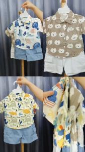 [10-45KG] Bộ Quần Áo Sơ Mi Bé Trai Chất Liệu Áo Cotton Mix Quần Kaki Mềm Mát  -  Set Quần Áo Bé Trai TenKids Store