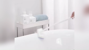 Cleaning Brush & Shower Bathtub Scrubber with Long Handle Scrub Brush for Shower Bathroom Vessel Sinks Toilet Wall & Floor