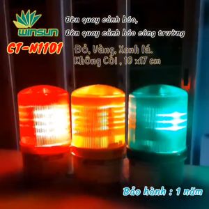 Đèn quay cảnh báo Đèn quay cảnh báo công trường & Đèn cảnh báo quay không còi 220V Winsun