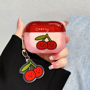 Cute Fruit Pattern Silicone Protective Case for AirPods pro 2 3 4 Soft Shell Earphone Cover Transparent Design Apple Accessories