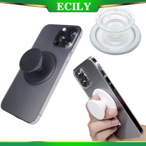 ขาตั้งแบบพับได้สำหรับจับแม่เหล็กติดโทรศัพท์ที่ใส่ที่วางโทรศัพท์ป็อปซ็อกเก็ตที่มีความปลอดภัยแท่นวางโทรศัพท์เป็นมิตร