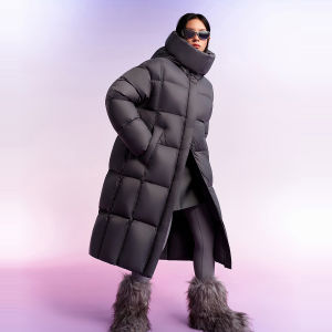 BOSIDENG | Knee-Length Soft Fluffy Warm Womens Down Jacket