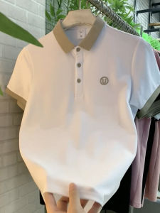Áo Thun Nam Mùa Hè Cổ Polo Tay Ngắn Dáng Rộng Thời Trang Thường Ngày Màu Trơn Chất Liệu Cotton Pha Trộn Polyester