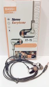 Handsfree + Mic XT-15 Stereo Earphone Headset Sound Bass In-ear Quality