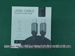 BSN | 16K USB 5 Thunderbolt Cable 4K 544Hz 80Gbps Type C TO USB-C Cable PD240W Type-c Charge Cable for Macbook Pro Laptop Power Bank