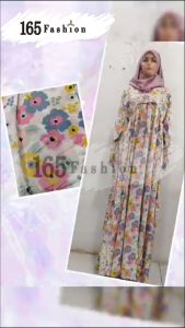 SANIA Dress Gamis Rayon Viscose Premium Jumbo Busui Friendly Daily Use by 165Fashion