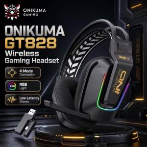 ONIKUMA | Tai Nghe Chơi Game ONIKUMA GT828 Tri Mode Wireless Bluetooth 5.3 2.4G Với RGB 55H Pin Mic Âm Thanh Nổi Có Độ Trễ Thấp Cho PC