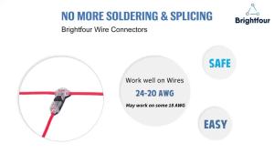 10/20/30Pcs T Type 1/2 Pin Low Voltage Wire Connector Quick Solderless Wire Splice Connector T Tap Wire Connectors