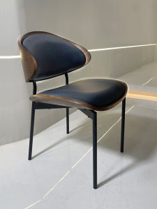 DUOBAOFUXING | Simplified Negotiation Solid Wood Dining Chair