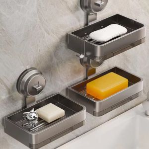 ที่วางสบู่แบบติดผนังในห้องน้ำ ทำจากอะลูมิเนียม พร้อมที่ระบายน้ำ สำหรับวางสบู่ในห้องน้ำ ห้องอาบน้ำ หรือโต๊ะล้างหน้า
