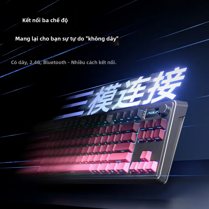 AULA | Bàn Phím Không Dây Bluetooth Đa Chế Độ RGB Cảm Giác Cơ | BigBuy360 - bigbuy360.vn AULA | Bàn Phím Không Dây Bluetooth Đa Chế Độ RGB Cảm Giác Cơ | BigBuy360 - bigbuy360.vn