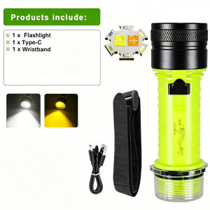 5500000LM Super Bright Diving Flashlight Underwater Lantern Rechargeable LED Lamp IPX8 Waterproof Lights Professional Dive Torch
