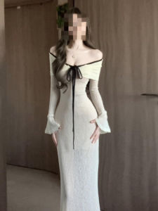 Homecore | White Off-Shoulder Long Sleeve Dress