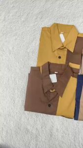 Kemeja anak laki-laki terbaru bahan katun streach kombinasi warna usia 1-12 tahun