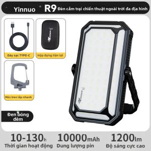 YINNUO | Đèn Trại Sạc Năng Lượng Mặt Trời Siêu Sáng Dung Lượng Pin Lớn