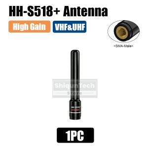 HH-S518+ 3.14Inch Stubby Short Antenna SMA-Female/SMA-Male DM32 Dual Band Antenna 145/435MHz High Gain For Quansheng UV-K1 TK115