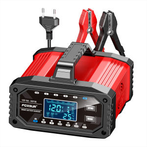 Sạc Ắc Quy Xe Máy Thông Minh FOXSUR 12V 24V Sửa Chữa Xung Điện Cho Ắc Quy AGM LiFePO4 Ắc Quy Axit Chì Phích Cắm EU FAC-150