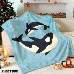 Beast Kingdom | Ocean Whispers Winter Summer Flannel Blanket Throw Fleece Soft Fuzzy Plush Cozy Fleece Blankets for Sofa Ideal Gifts