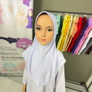 (Set B) Tudung Sekolah Awning Scuba by Tudung Si Comel / Tudung Sarung Kanak-Kanak / Tudung Lycra / Tudung Putih / Tudung Hitam / Tudung Pengawas / Tudung Plain