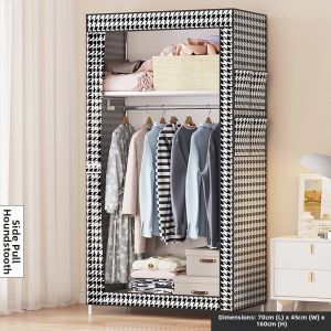 Simple Cloth Foldable Assembly Single Person Storage Hanging Wardrobe