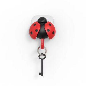 Cute Beetle Ladybug Gravity Sensor Wings Open Key Hook Punch-Free Coat and Hat Sticky Hook Ototo