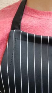 Apron Full Salur Kalung Warna Hitam Putih Ukuran All Size Untuk Koki & Waiters